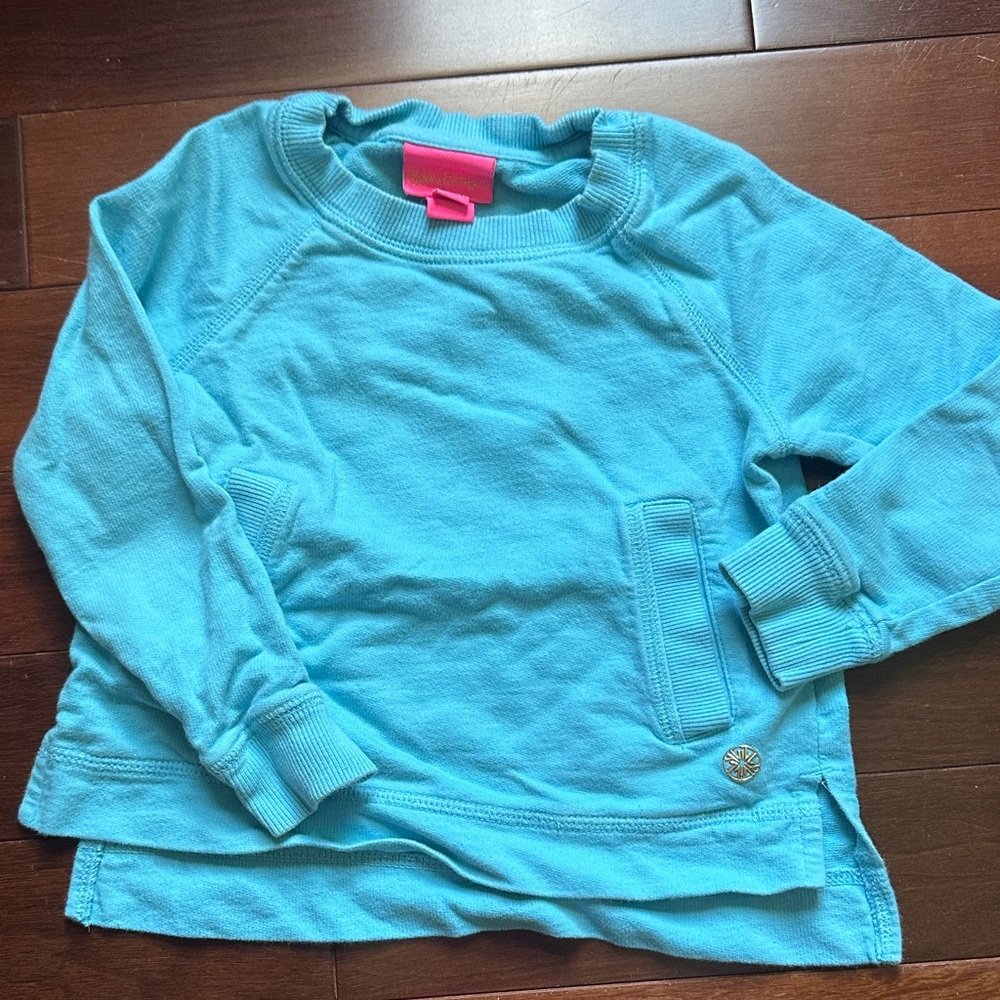 Lilly Pulitzer Kids Turquoise Pullover Sweatshirt